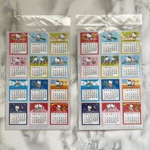 Vintage Sanrio Hello Kitty Calendar sticker sheet - 2001